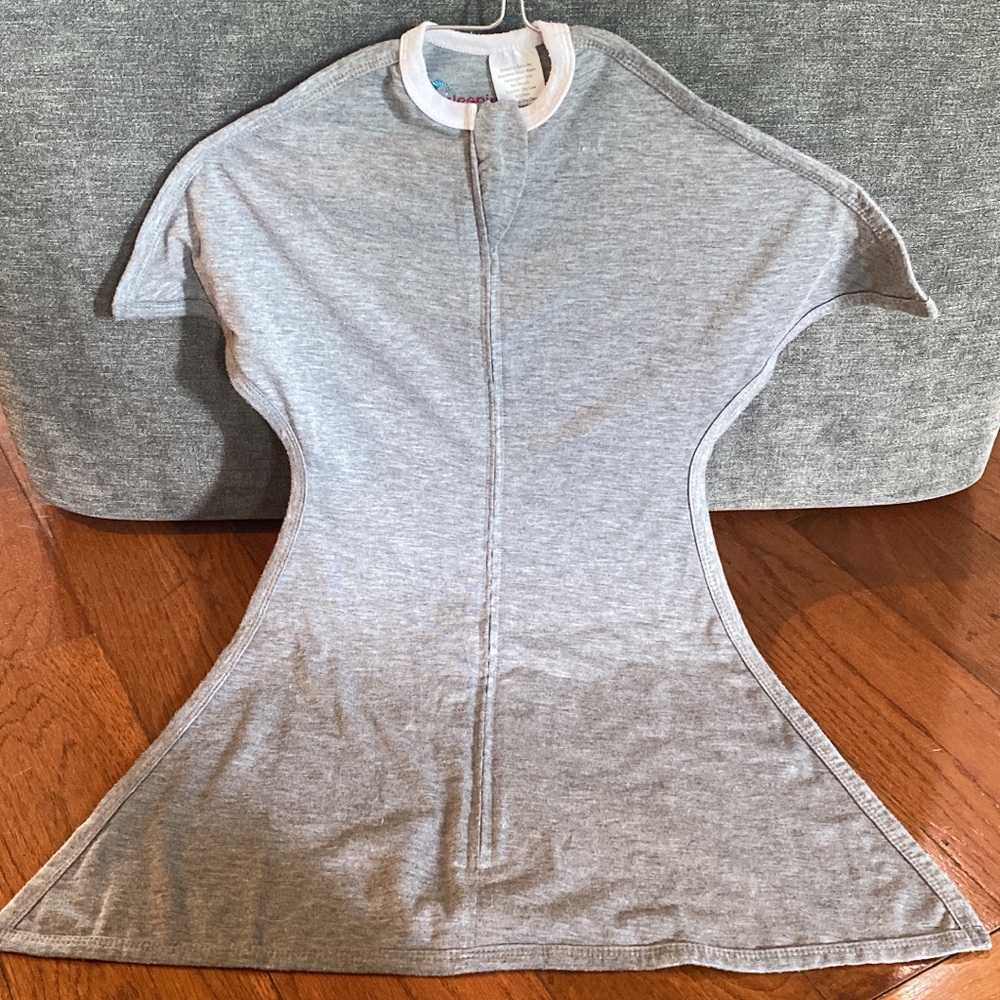Gray Sleep Sack Pajamas with Full-Length Zipper